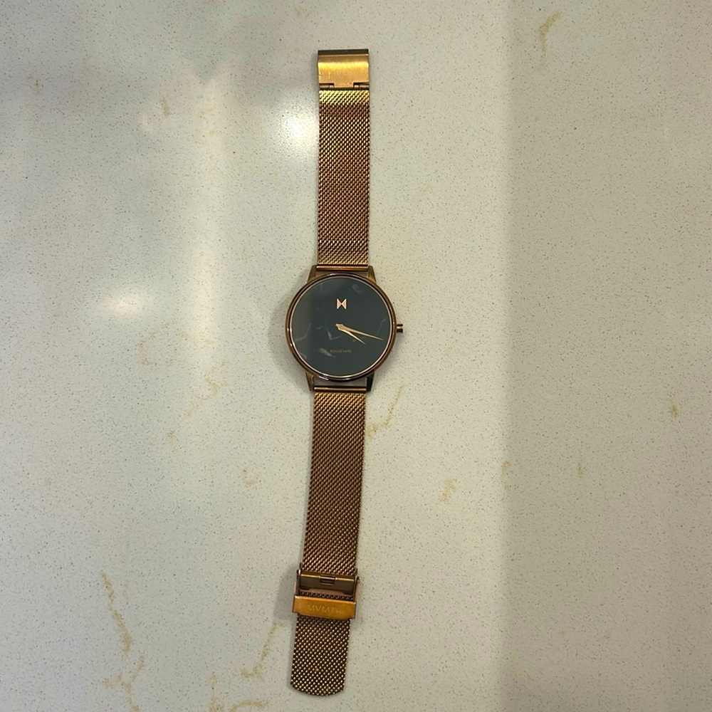 Rose Gold MVMT Boulevard Metal Watch